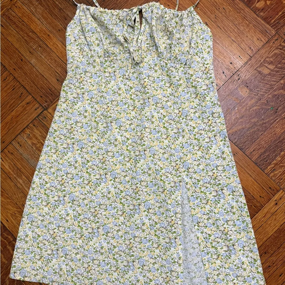 SHEIN Floral Mini Dresses - Yellow and Blue - Picture 2 of 7
